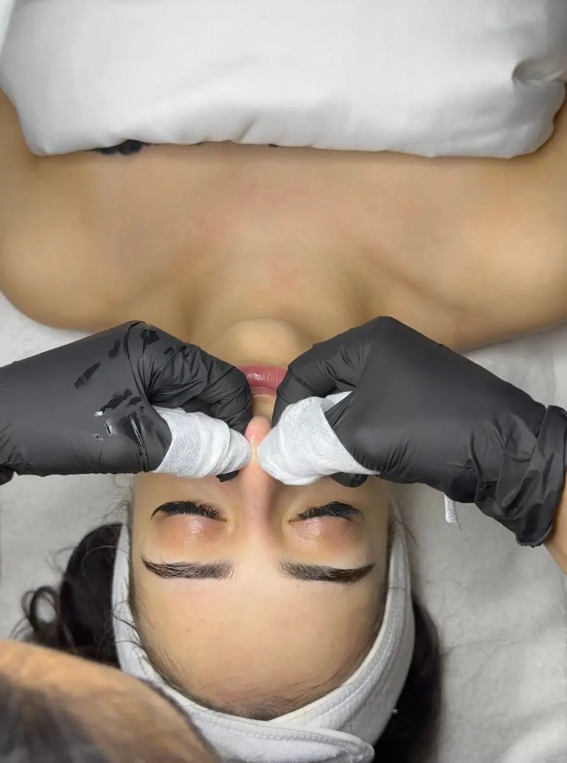 Burbank facials patient receiving treatment